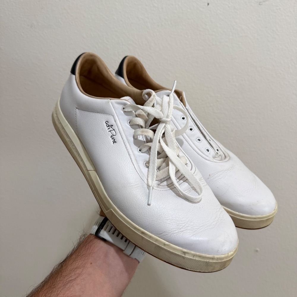 Adidas Adipure Spikeless Golf Shoes Mens 12 White Leather F33746 Low Top